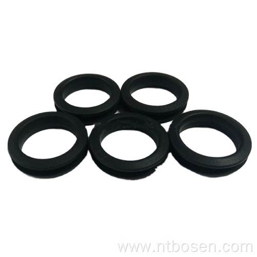 High precision custom made black cable rubber gasket